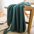 Nordic Tassel Knit Throw