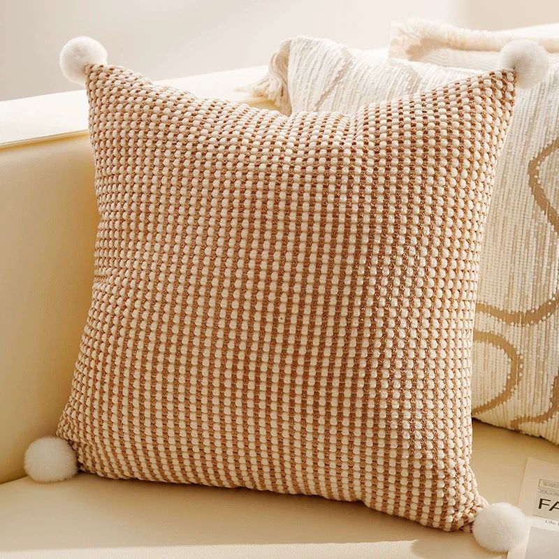 Textured Pom-Pom Pillow