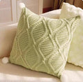 Retro Textured Knit Pillow